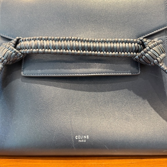 Celine Smooth Calfskin Micro Bi-Color Braided Belt Bag Dark Sea - Picture 8 of 10